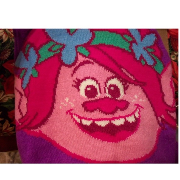 TROLLS Girls 4-6x Hat Scarf Gloves Set NWT - Picture 5 of 5